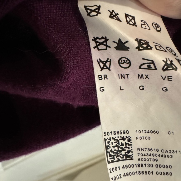 Stunning Hugo Boss burgandy silk and wool sweater in great condition size L - Picture 5 of 5